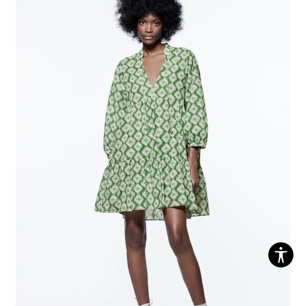 Zara printed short dress